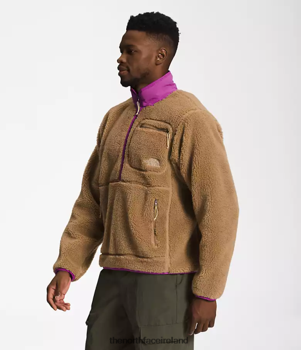 Clothing The North Face Men Extreme Pile Pullover Utility Brown/Purple Cactus Flower 4VP2RZ122