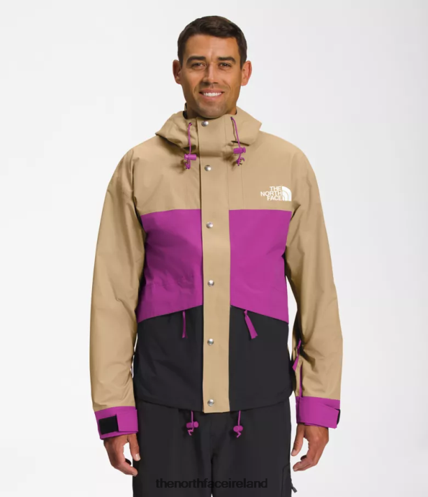 Clothing The North Face Men 86 Retro Mountain Jacket Khaki Stone/Purple Cactus Flower/TNF Black 4VP2RZ1297