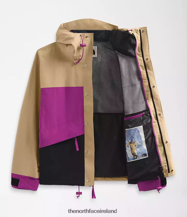Clothing The North Face Men 86 Retro Mountain Jacket Khaki Stone/Purple Cactus Flower/TNF Black 4VP2RZ1297