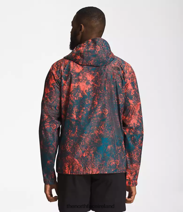 Clothing The North Face Men Alta Vista Jacket Retro Orange Hyper Rock Print 4VP2RZ1252