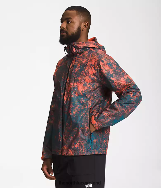 Clothing The North Face Men Alta Vista Jacket Retro Orange Hyper Rock Print 4VP2RZ1252