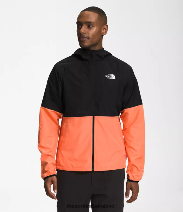 Clothing The North Face Men Flyweight Hoodie 2.0 TNF Black/Dusty Coral Orange 4VP2RZ478