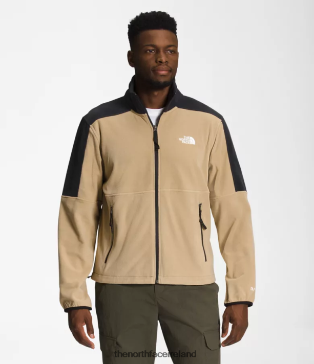 Clothing The North Face Men TNF Polartec 100 Full-Zip Khaki Stone/TNF Black 4VP2RZ483