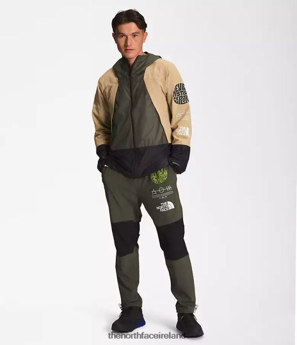 Clothing The North Face Men Trailwear Wind Whistle Jacket Khaki Stone/TNF Black/New Tuape Green 4VP2RZ347