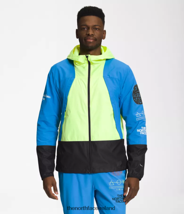Clothing The North Face Men Trailwear Wind Whistle Jacket LED Yellow/Super Sonic Blue/TNF Black 4VP2RZ346