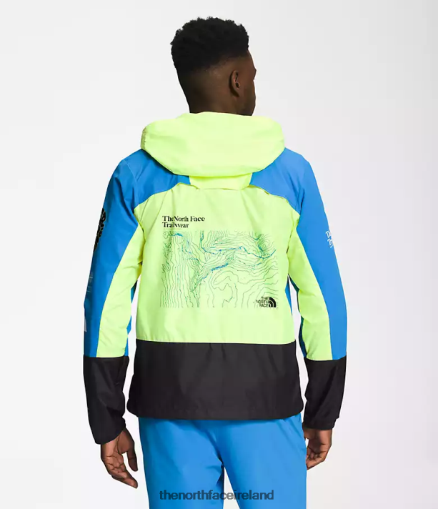 Clothing The North Face Men Trailwear Wind Whistle Jacket LED Yellow/Super Sonic Blue/TNF Black 4VP2RZ346