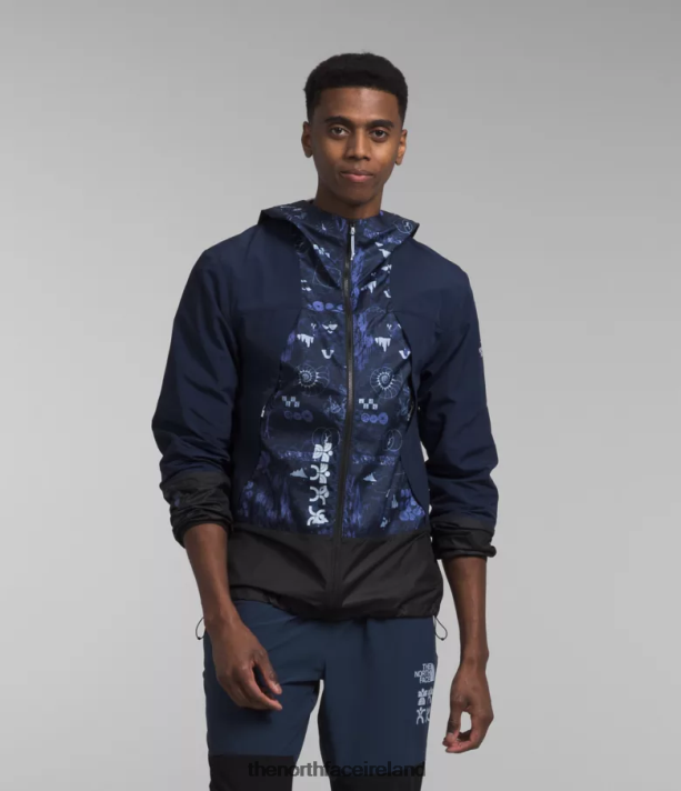 Clothing The North Face Men Trailwear Wind Whistle Jacket Summit Navy Nature Remix Print/Summit Navy 4VP2RZ344