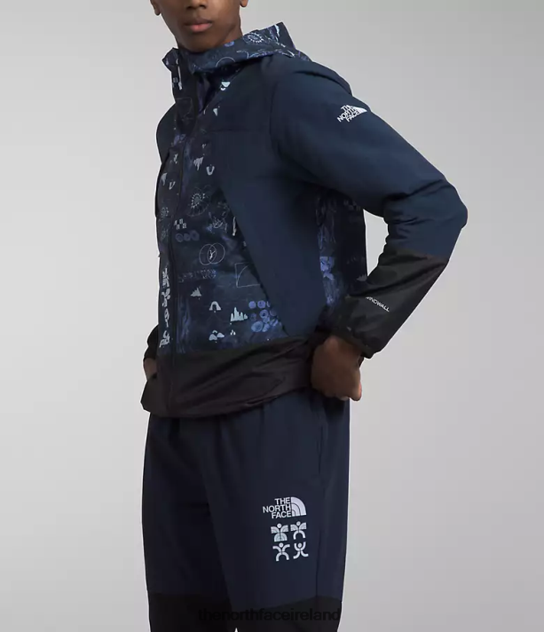 Clothing The North Face Men Trailwear Wind Whistle Jacket Summit Navy Nature Remix Print/Summit Navy 4VP2RZ344