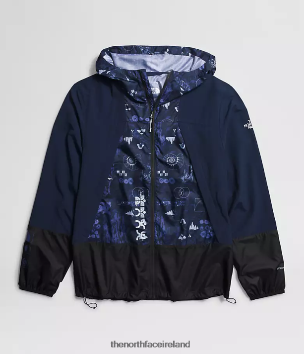 Clothing The North Face Men Trailwear Wind Whistle Jacket Summit Navy Nature Remix Print/Summit Navy 4VP2RZ344