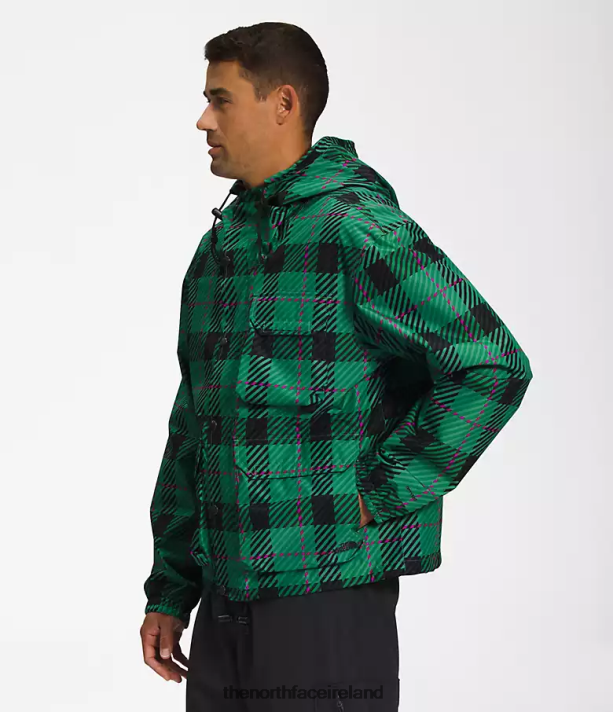 Clothing The North Face Men M66 Utility Rain Jacket Deep Grass Green Plaid 4VP2RZ295