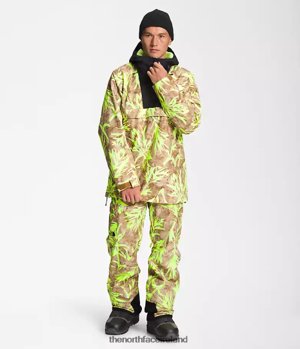 Clothing The North Face Men Silvani Anorak Utility Brown Paintbrush Print/TNF Black 4VP2RZ1121