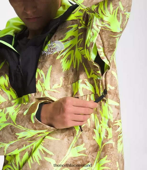 Clothing The North Face Men Silvani Anorak Utility Brown Paintbrush Print/TNF Black 4VP2RZ1121