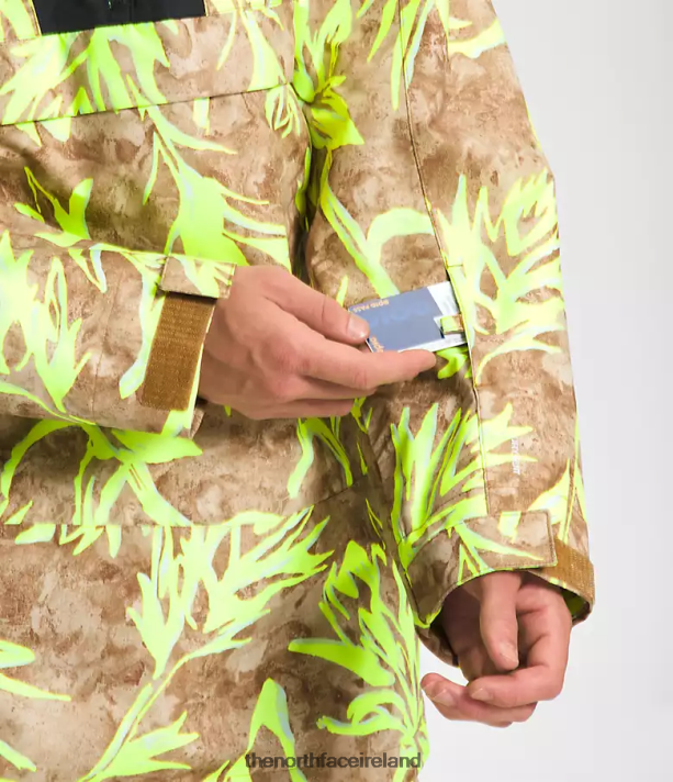 Clothing The North Face Men Silvani Anorak Utility Brown Paintbrush Print/TNF Black 4VP2RZ1121