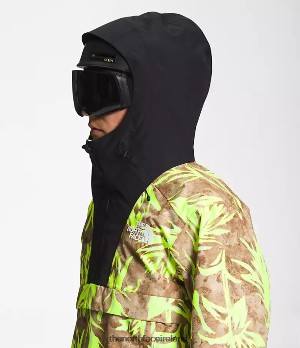 Clothing The North Face Men Silvani Anorak Utility Brown Paintbrush Print/TNF Black 4VP2RZ1121