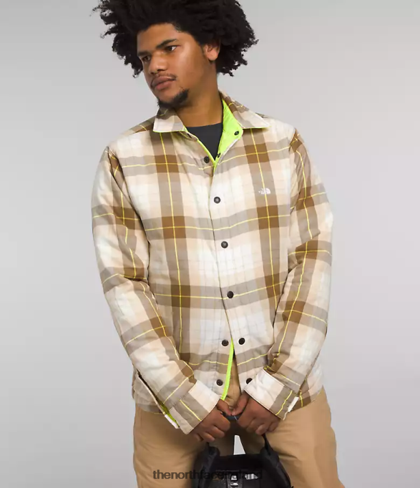 Clothing The North Face Men Fort Point Insulated Flannel LED Yellow/Utility Brown Plaid 4VP2RZ299