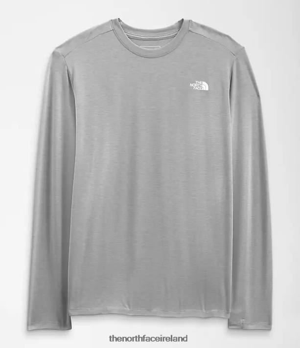 Clothing The North Face Men Wander Long-Sleeve Meld Grey Heather 4VP2RZ21