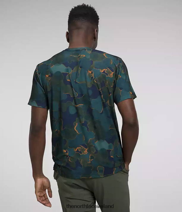 Clothing The North Face Men Wander Short-Sleeve Summit Navy Camo Texture Print 4VP2RZ1264