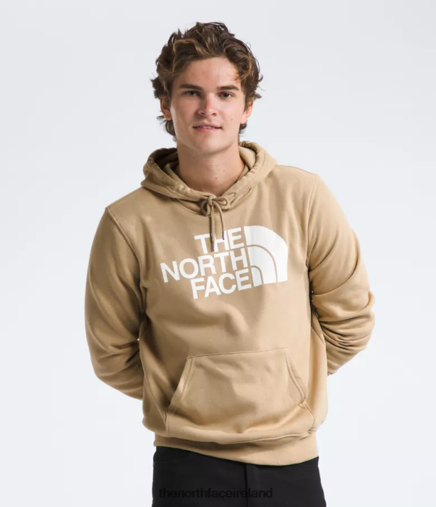 Clothing The North Face Men Half Dome Pullover Hoodie Khaki Stone/TNF White 4VP2RZ108