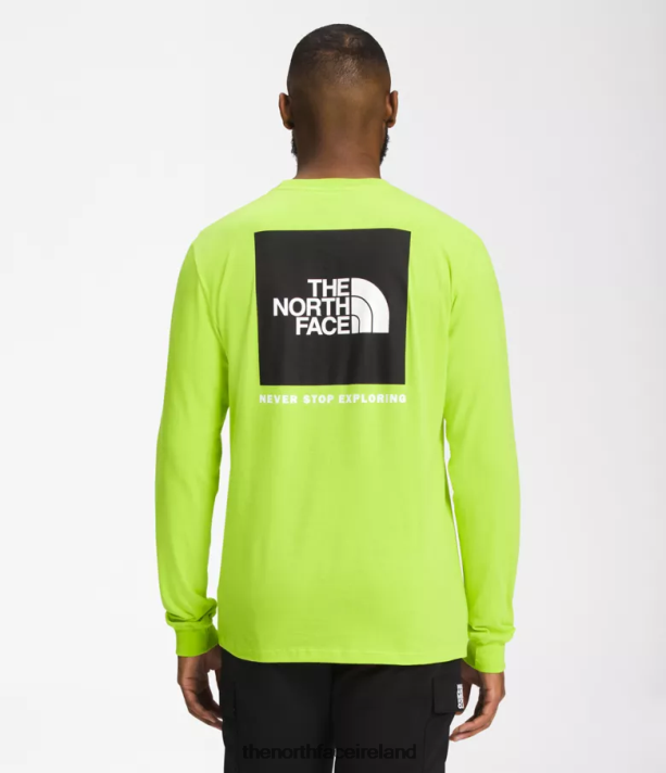 Clothing The North Face Men Long-Sleeve Box NSE Tee Led Yellow/TNF Black 4VP2RZ1213