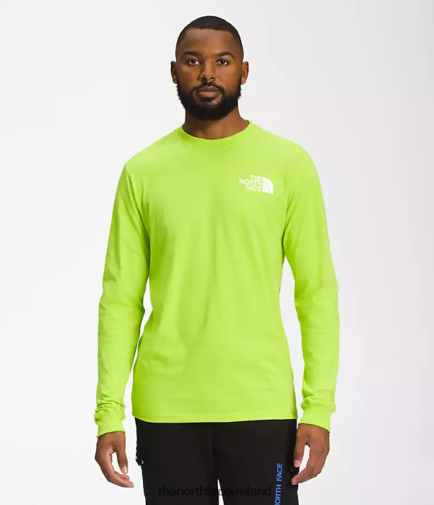 Clothing The North Face Men Long-Sleeve Box NSE Tee Led Yellow/TNF Black 4VP2RZ1213