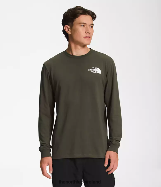 Clothing The North Face Men Long-Sleeve Box NSE Tee New Taupe Green/Military Olive StippLED Camo Prnt 4VP2RZ1211