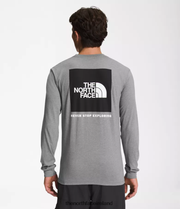 Clothing The North Face Men Long-Sleeve Box NSE Tee TNF Medium Grey Heather/TNF Black 4VP2RZ1209