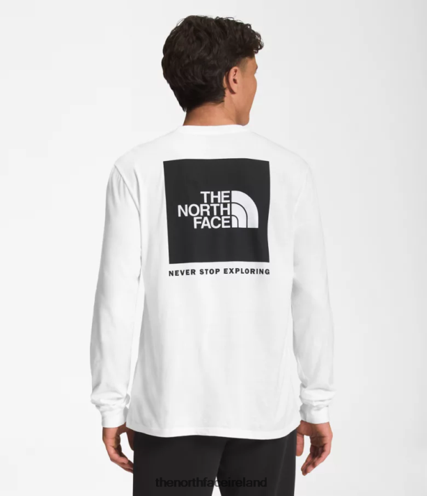 Clothing The North Face Men Long-Sleeve Box NSE Tee TNF White/TNF Black 4VP2RZ1212