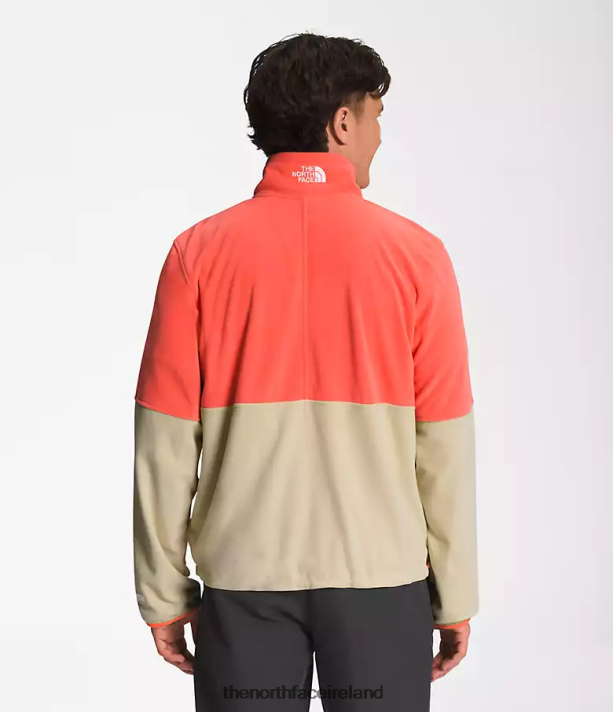 Clothing The North Face Men TNF Polartec 100 -Zip Gravel/Utility Brown/Retro Orange 4VP2RZ304