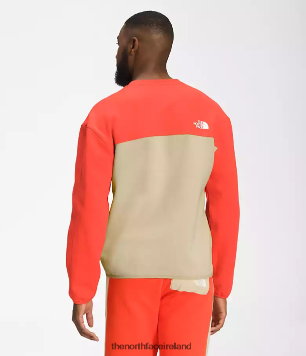 Clothing The North Face Men TNF Tech Crew Gravel/Retro Orange 4VP2RZ603