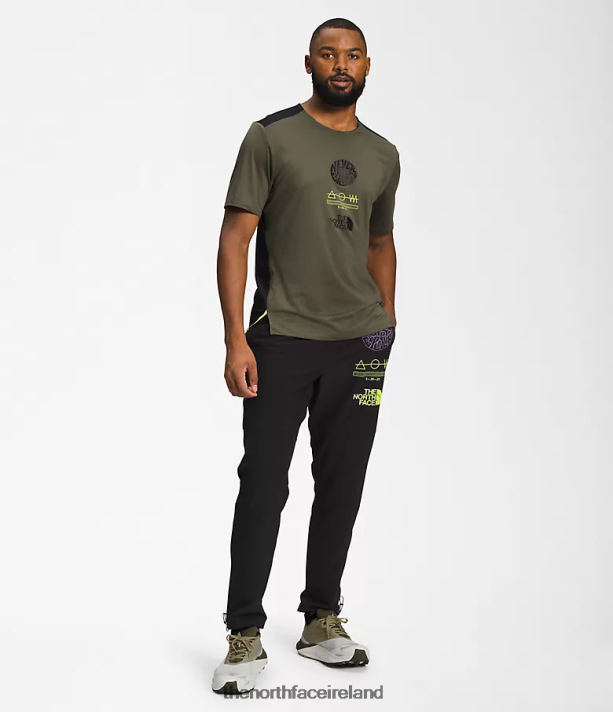 Clothing The North Face Men Trailwear Lost Coast Short-Sleeve New Taupe Green/TNF Black/LED Yellow 4VP2RZ881