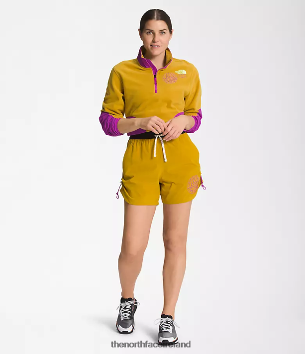 Clothing The North Face Women Trailwear OKT Trail Shorts Arrowwood Yellow/Gardenia White 4VP2RZ626