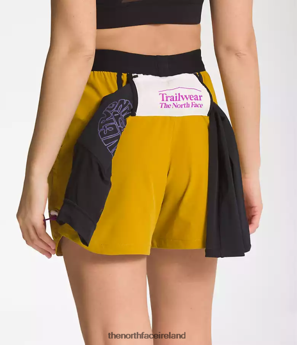 Clothing The North Face Women Trailwear OKT Trail Shorts Arrowwood Yellow/Gardenia White 4VP2RZ626