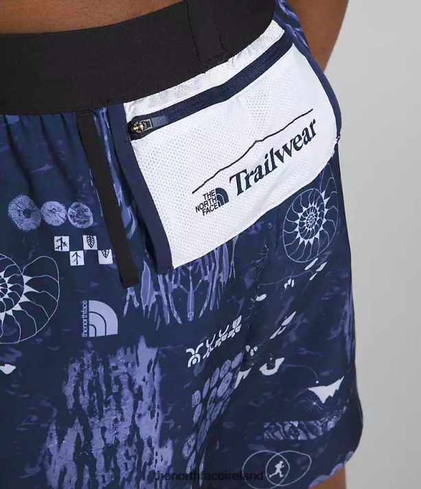 Clothing The North Face Women Trailwear OKT Trail Shorts Summit Navy Nature Remix Print 4VP2RZ625