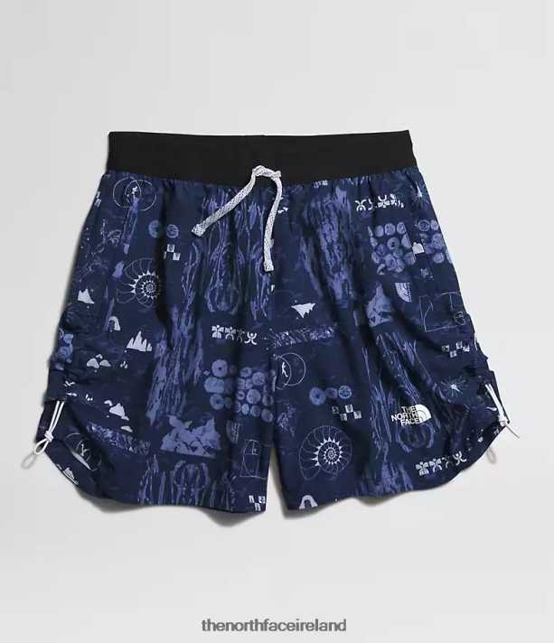 Clothing The North Face Women Trailwear OKT Trail Shorts Summit Navy Nature Remix Print 4VP2RZ625