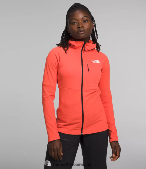 Clothing The North Face Women Summit Series FUTUREFLEECE Full-Zip Hoodie Radiant Orange 4VP2RZ741