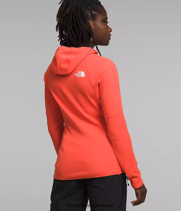 Clothing The North Face Women Summit Series FUTUREFLEECE Full-Zip Hoodie Radiant Orange 4VP2RZ741