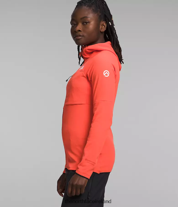 Clothing The North Face Women Summit Series FUTUREFLEECE Full-Zip Hoodie Radiant Orange 4VP2RZ741