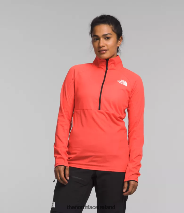 Clothing The North Face Women Summit Series FUTUREFLEECE LT -Zip Radiant Orange 4VP2RZ447