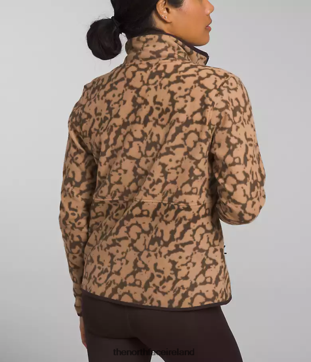 Clothing The North Face Women Alpine Polartec 100 Jacket Almond Butter Graphic Dye Print 4VP2RZ442