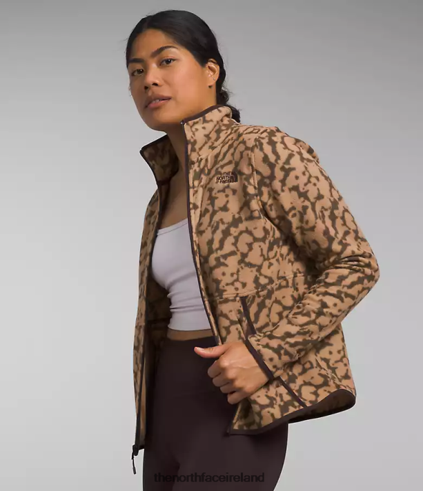 Clothing The North Face Women Alpine Polartec 100 Jacket Almond Butter Graphic Dye Print 4VP2RZ442