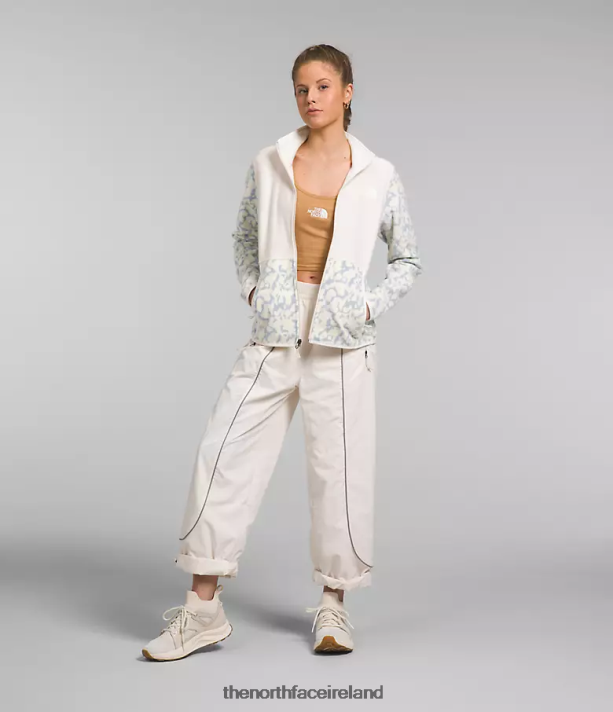 Clothing The North Face Women Alpine Polartec 100 Jacket Dusty Periwinkle Graphic Dye Print/Gardenia White 4VP2RZ445