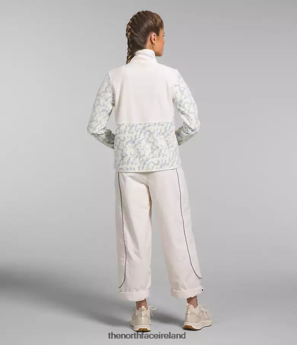 Clothing The North Face Women Alpine Polartec 100 Jacket Dusty Periwinkle Graphic Dye Print/Gardenia White 4VP2RZ445