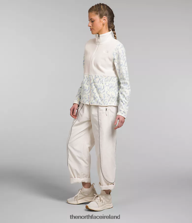 Clothing The North Face Women Alpine Polartec 100 Jacket Dusty Periwinkle Graphic Dye Print/Gardenia White 4VP2RZ445