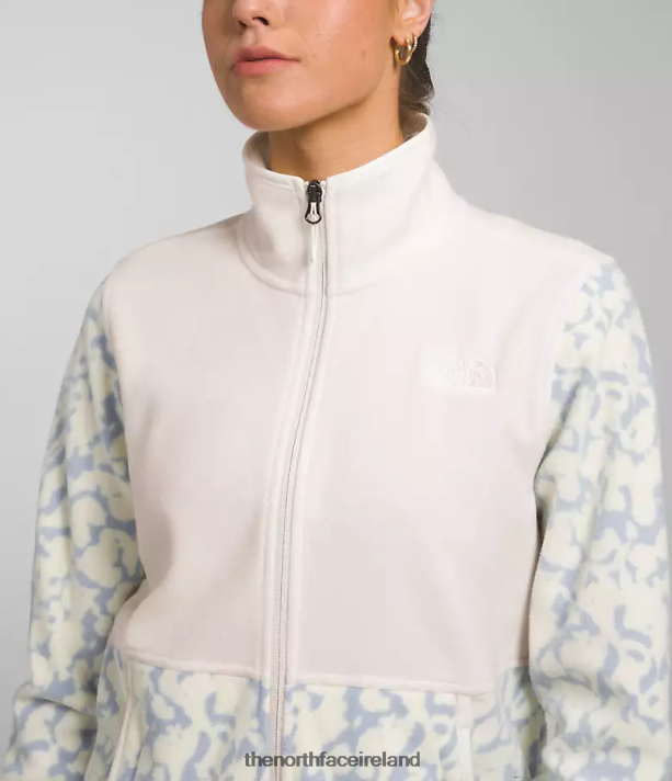 Clothing The North Face Women Alpine Polartec 100 Jacket Dusty Periwinkle Graphic Dye Print/Gardenia White 4VP2RZ445