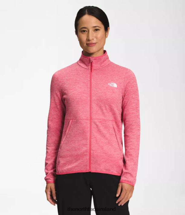 Clothing The North Face Women Canyonlands Full-Zip Cosmo Pink White Heather 4VP2RZ380