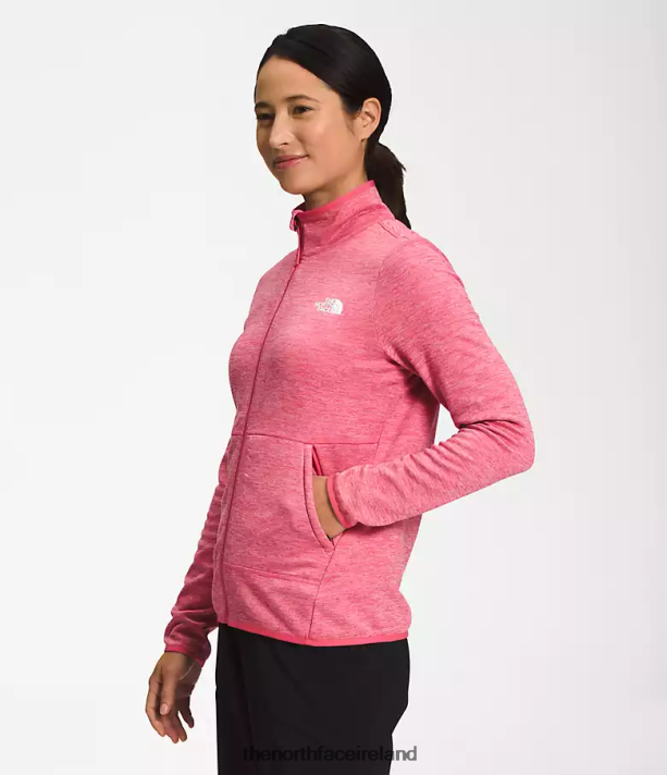 Clothing The North Face Women Canyonlands Full-Zip Cosmo Pink White Heather 4VP2RZ380