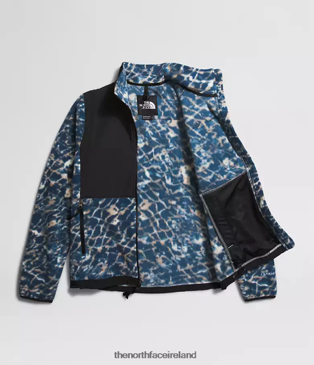 Clothing The North Face Women Denali Jacket Dusty Periwinkle Water Distortion Small Print/Summit Navy 4VP2RZ146