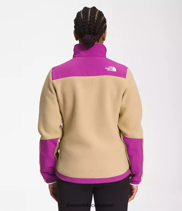 Clothing The North Face Women Denali Jacket Khaki Stone/Purple Cactus Flower/Gardenia White 4VP2RZ149