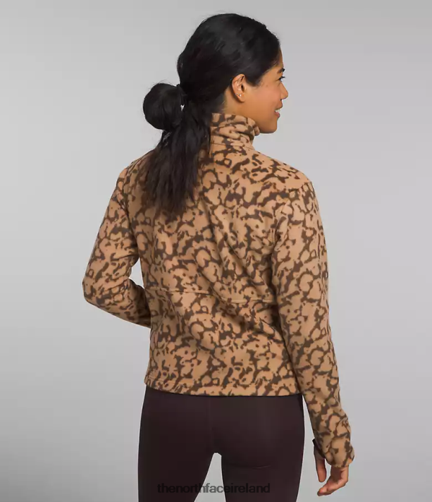 Clothing The North Face Women Alpine Polartec 100 -Zip Cowl Almond Butter Graphic Dye Print 4VP2RZ159