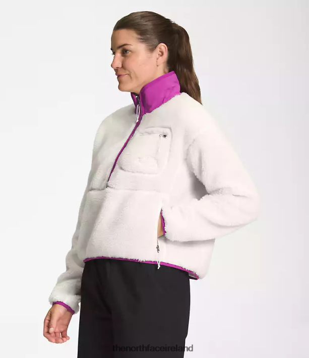 Clothing The North Face Women Extreme Pile Pullover Gardenia White/Purple Cactus Flower 4VP2RZ807